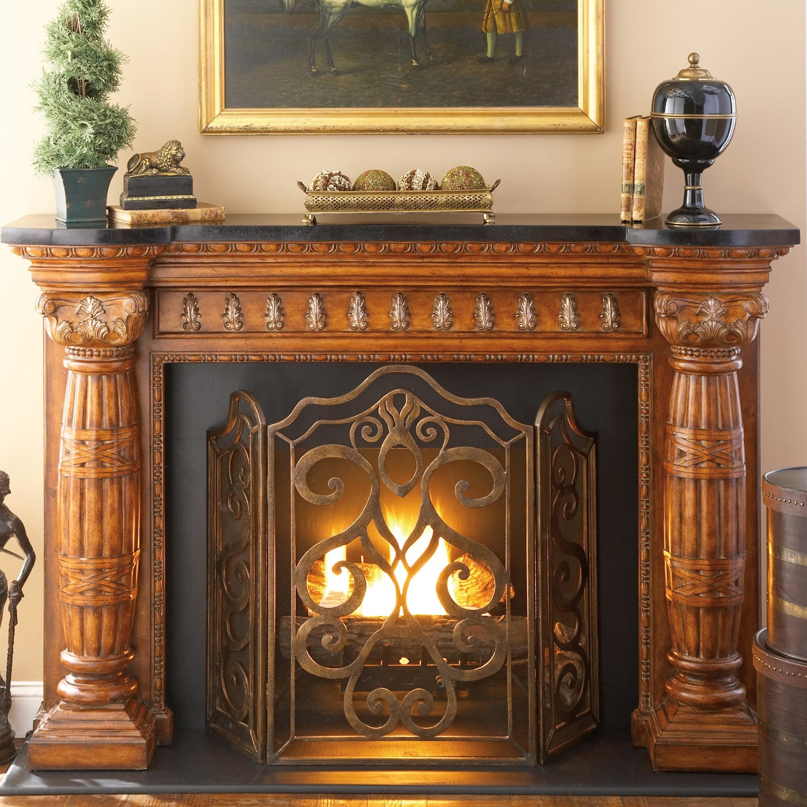Ambella Tiger Lily 3-Panel Fireplace Screen