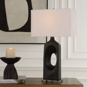 Uttermost Void Matte Black Table Lamp
