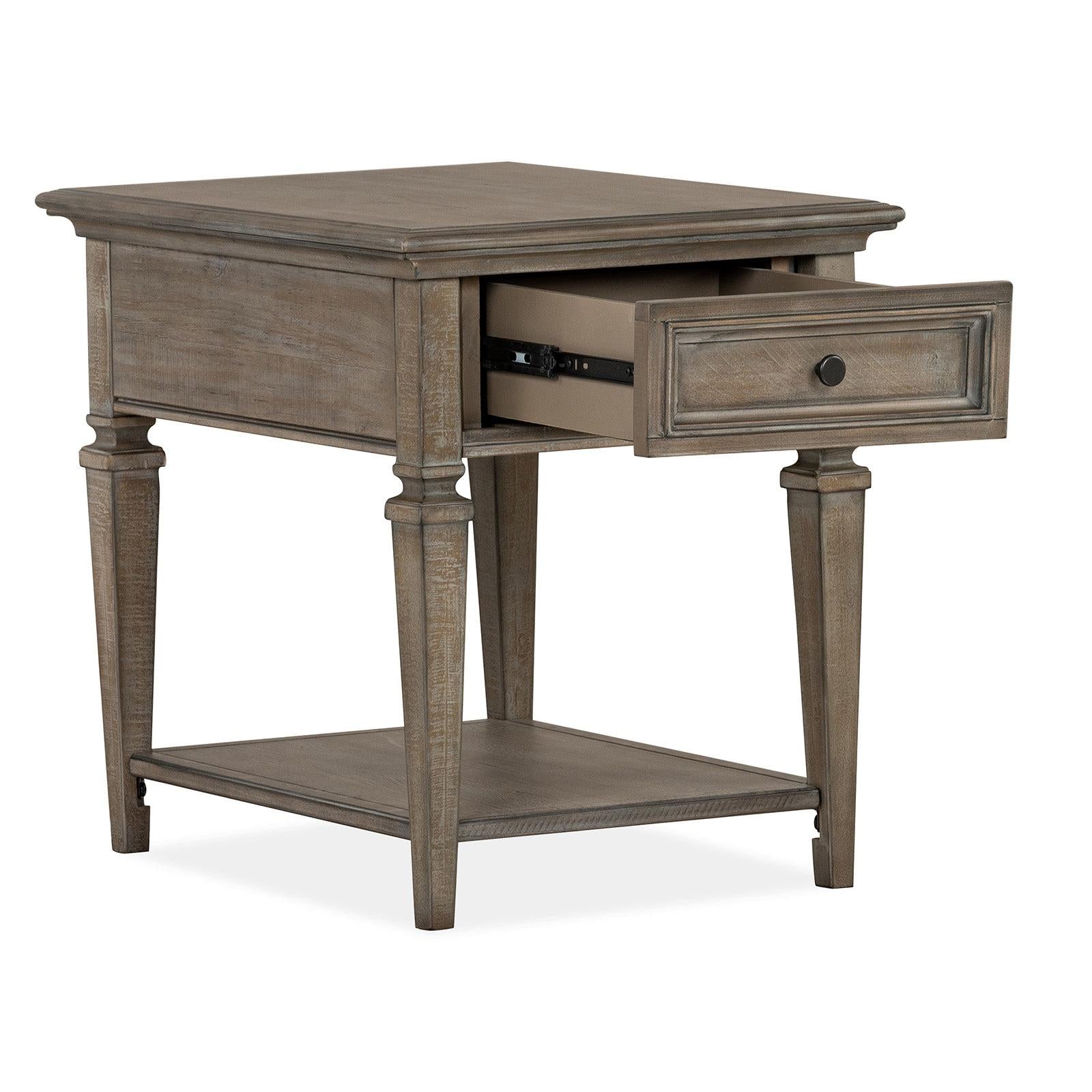 Magnussen Home Lancaster Dovetail Grey End Table