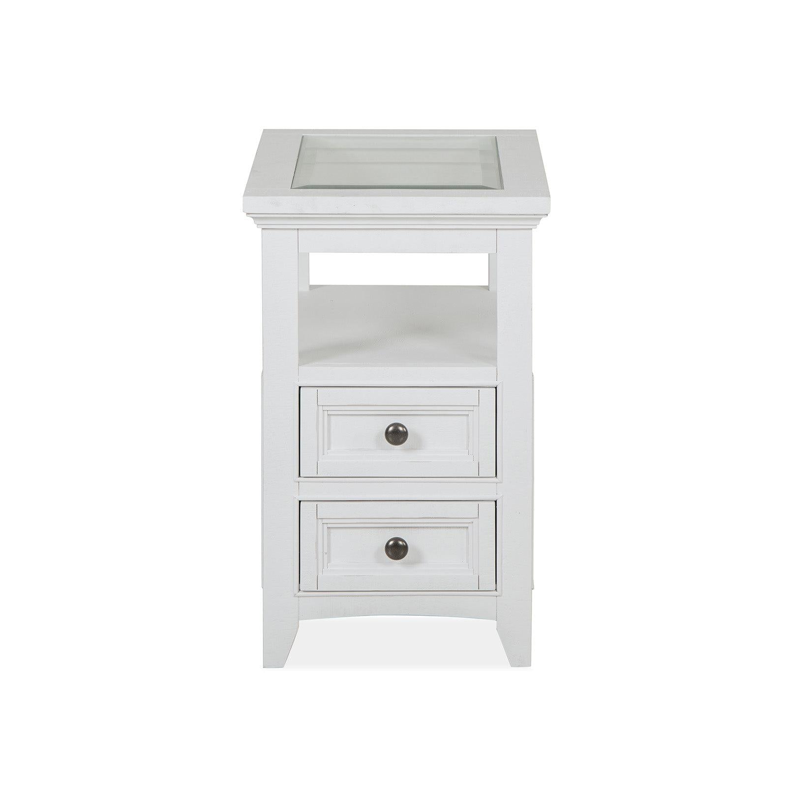 Magnussen Home Heron Cove Chalk White Chairside End Table