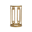 Magnussen Home Lorena Burnished Brass Round Accent Table
