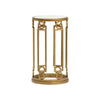 Magnussen Home Lorena Burnished Brass Round Accent Table