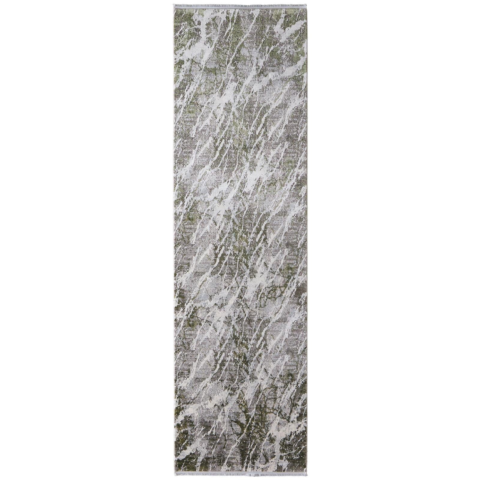 Feizy Cadiz 39N6F Modern Abstract Rug in Gray/Green/Taupe