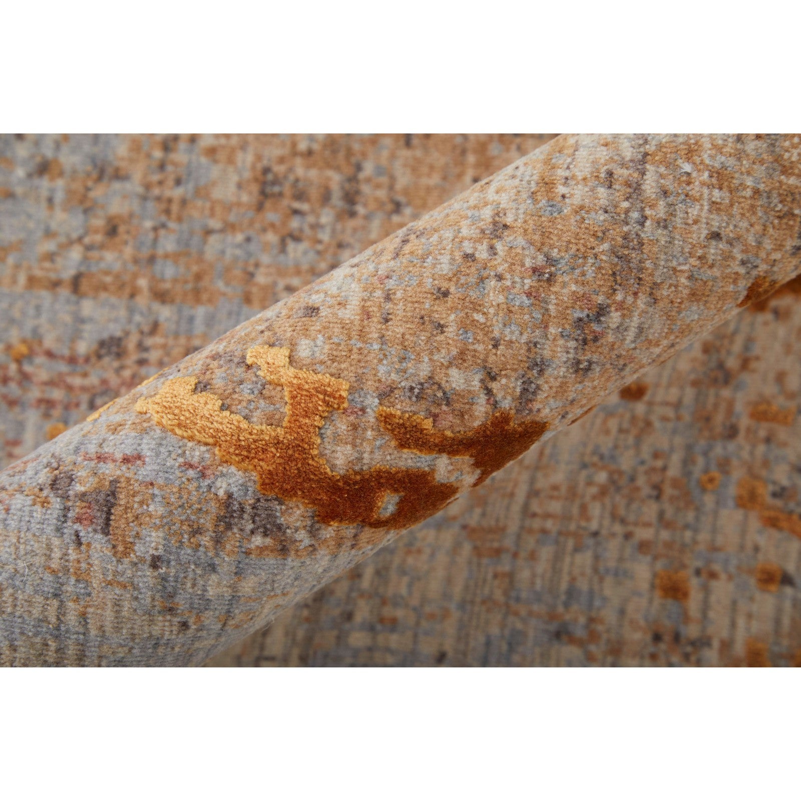 Feizy Pryor 39NEF Modern Abstract in Gold/Brown/Gray