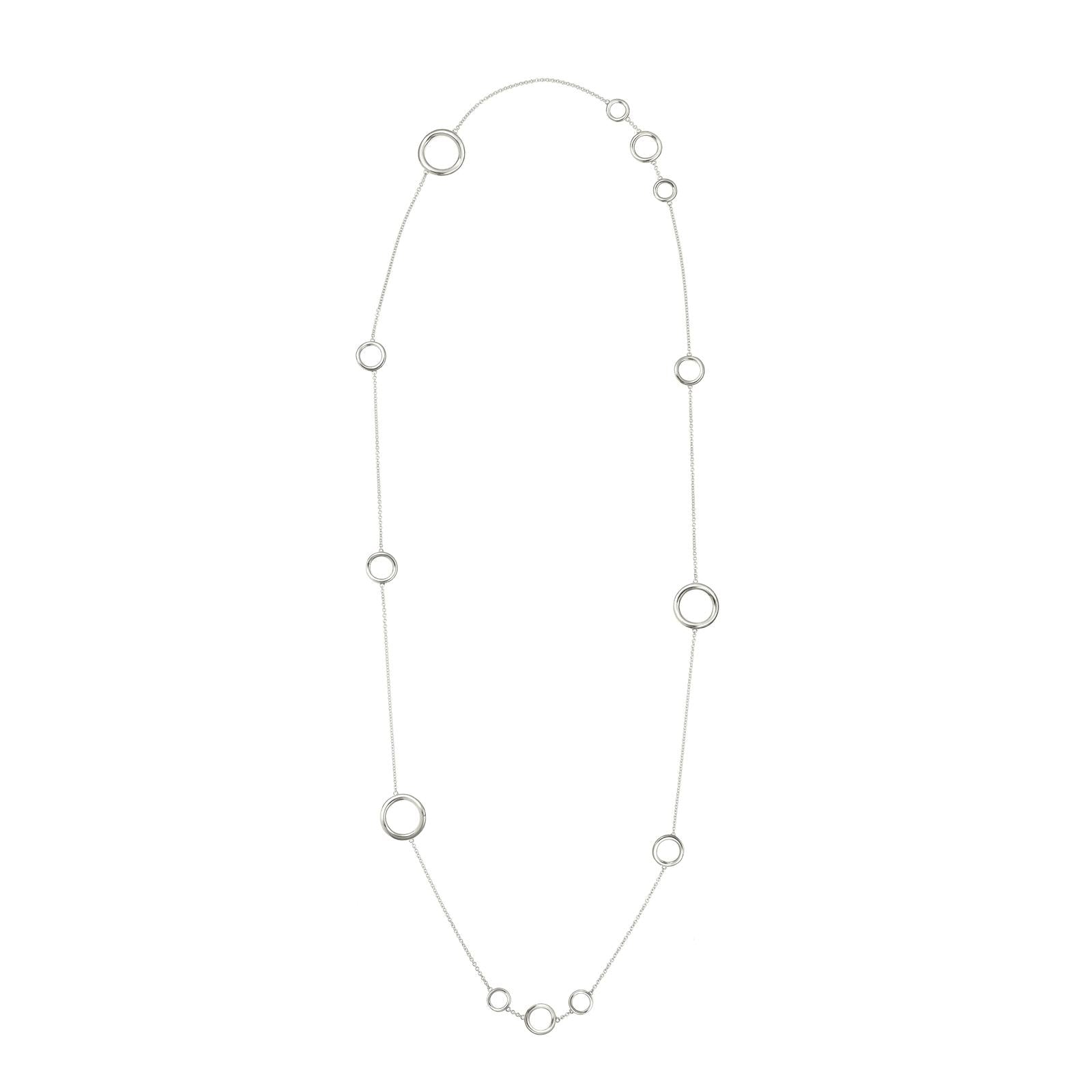 Christofle Idole de Christofle Sterling Silver Multi Ring Long Necklace