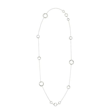 Christofle Idole de Christofle Sterling Silver Multi Ring Long Necklace