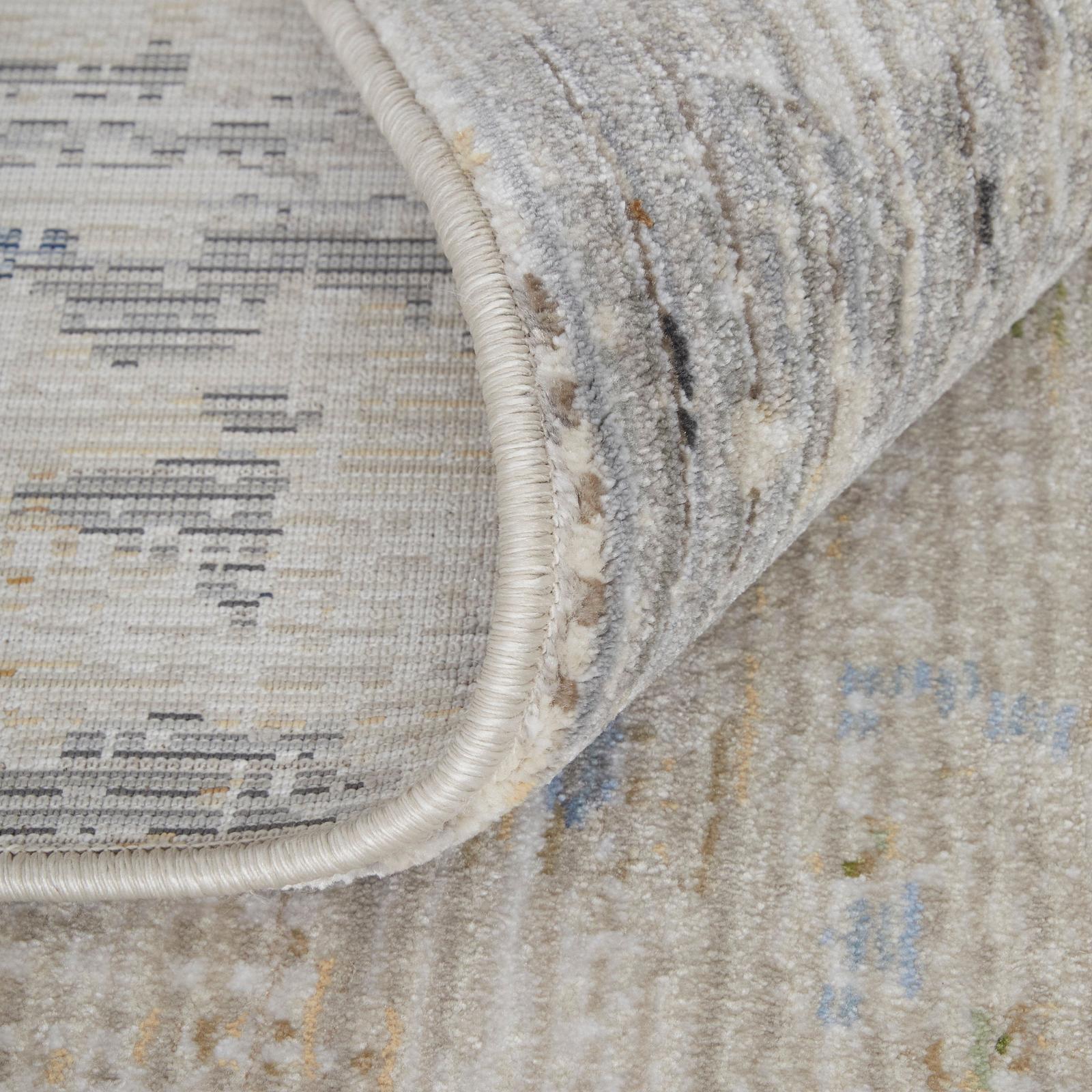 Feizy Sonora 39NUF Modern Abstract Rug in Ivory/Blue/Red