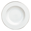 Christofle Albi Porcelain Rimmed Soup Plate Platinum 23 Cm