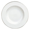 Christofle Albi Porcelain Rimmed Soup Plate Platinum 23 Cm