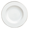 Christofle Albi Porcelain Rimmed Soup Plate Platinum 23 Cm