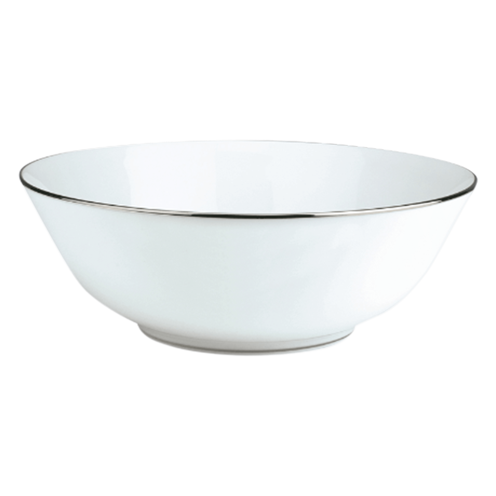 Christofle Albi Porcelain Salad Serving Bowl Platinum