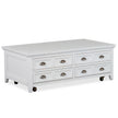 Magnussen Home Heron Cove Chalk White Lift Top Storage Cocktail Table With Casters