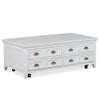 Magnussen Home Heron Cove Chalk White Lift Top Storage Cocktail Table With Casters