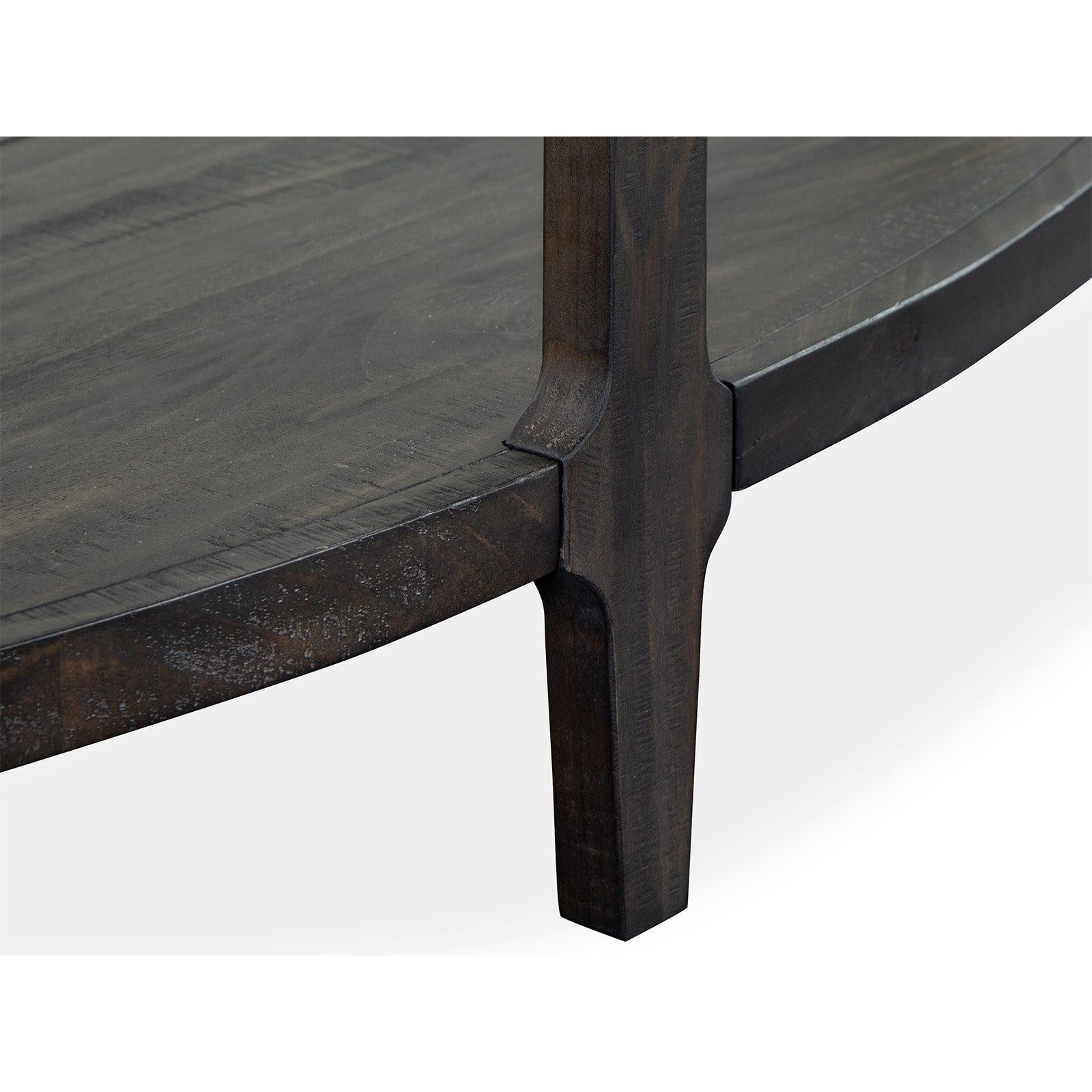 Magnussen Home Boswell Peppercorn Demilune Sofa Table