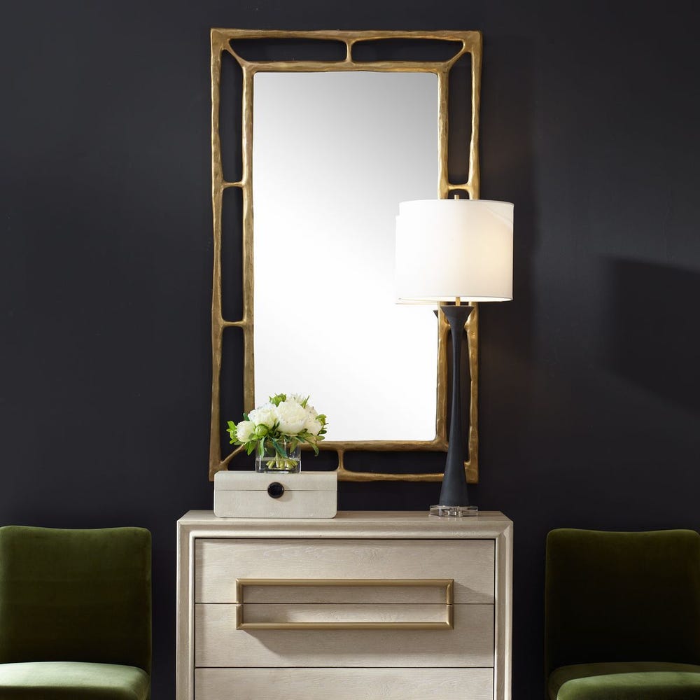 Uttermost Felix Brass Rectangle Mirror
