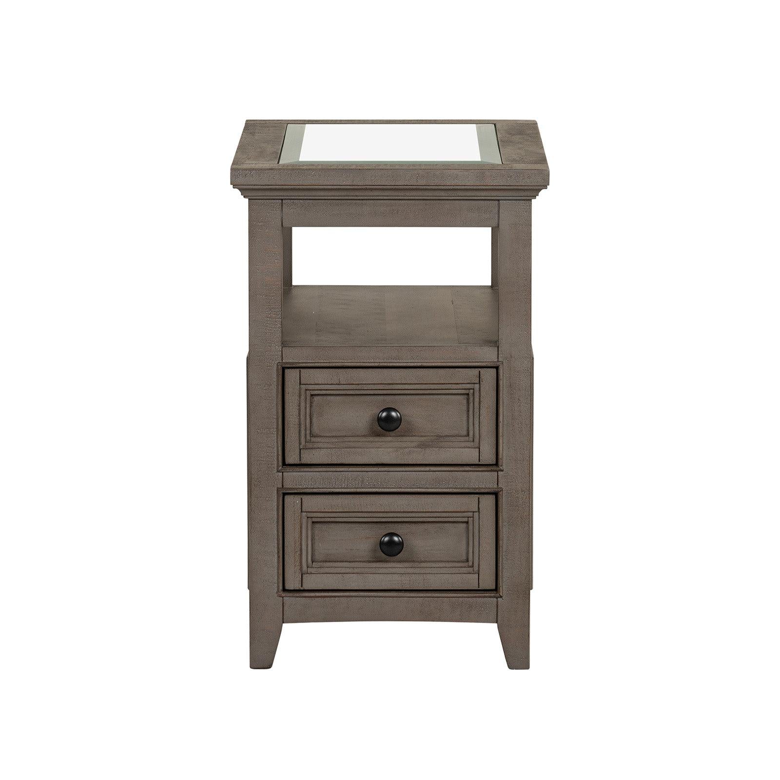Magnussen Home Paxton Place Dovetail Grey Chairside End Table
