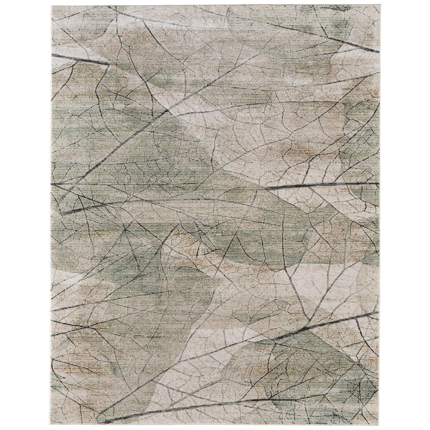 Feizy Sonora 39U8F Modern Abstract, Green/Tan/Ivory, Rug