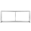 Magnussen Home Esme White Marble And Brushed Nickel Rectangular Sofa Table