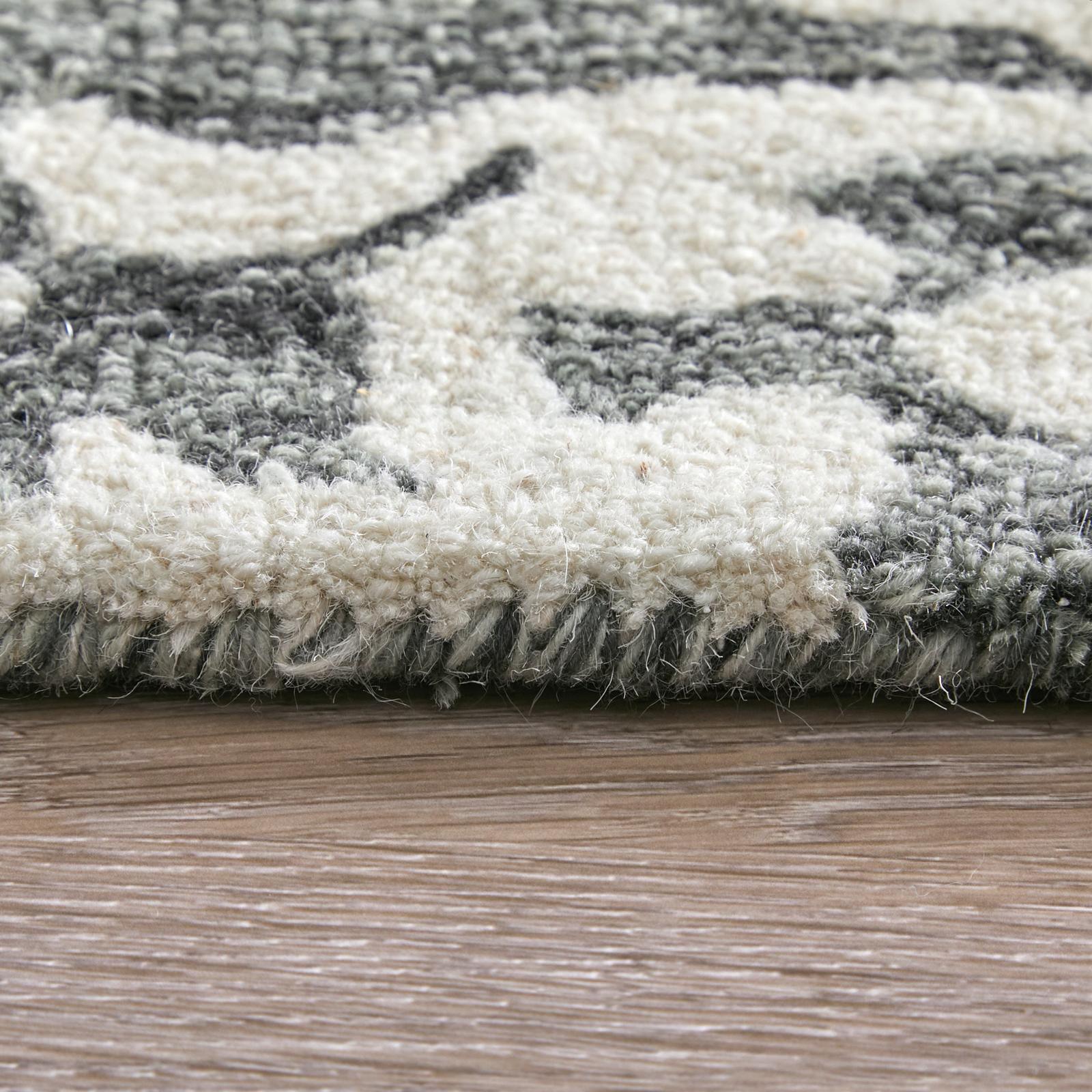 Feizy Belfort 8A26F Traditional Floral & Botanical Rug in Gray/Ivory/Black