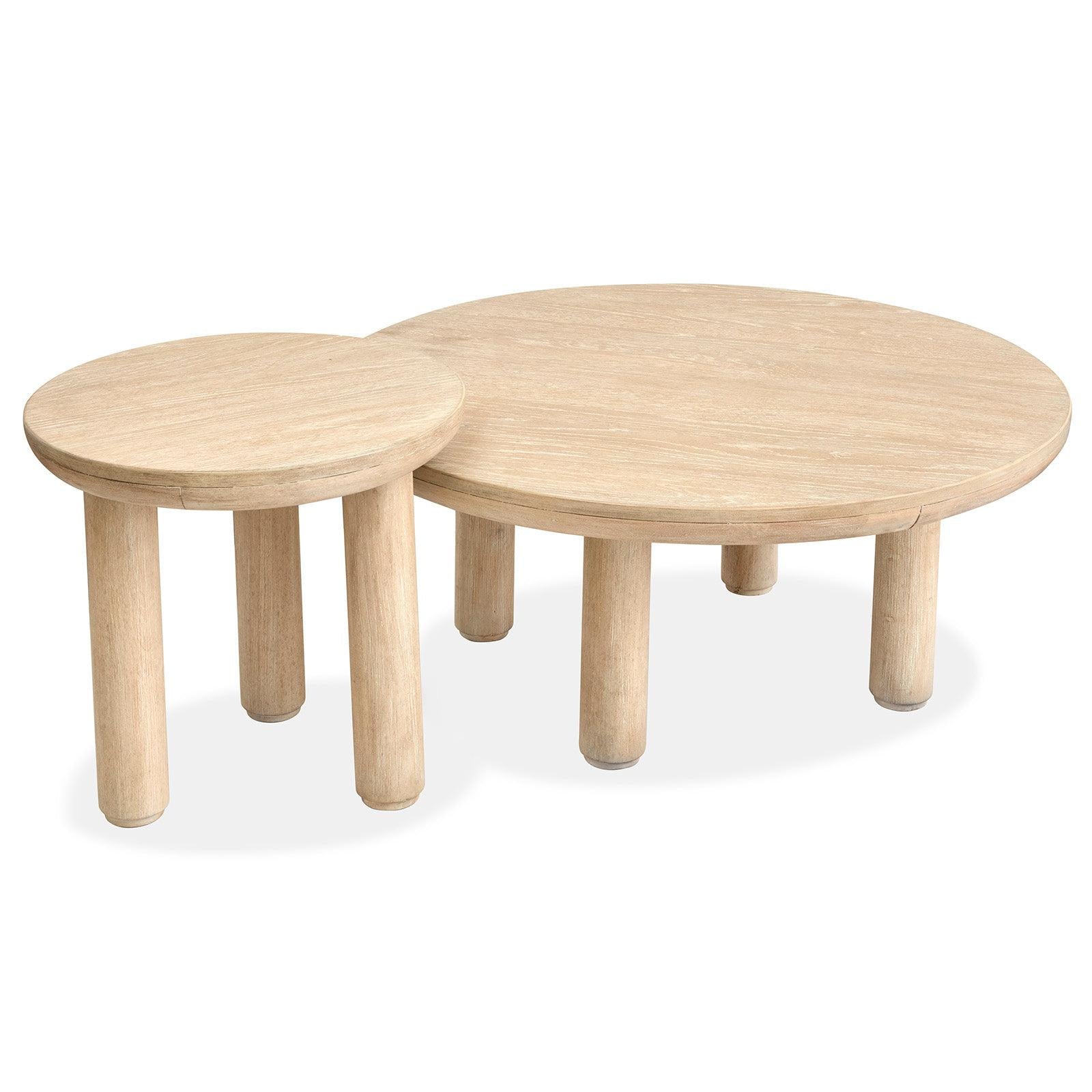 Salt Life Home Sunset Cove Sanibel Brown Nesting Cocktail Table with Casters Sale
