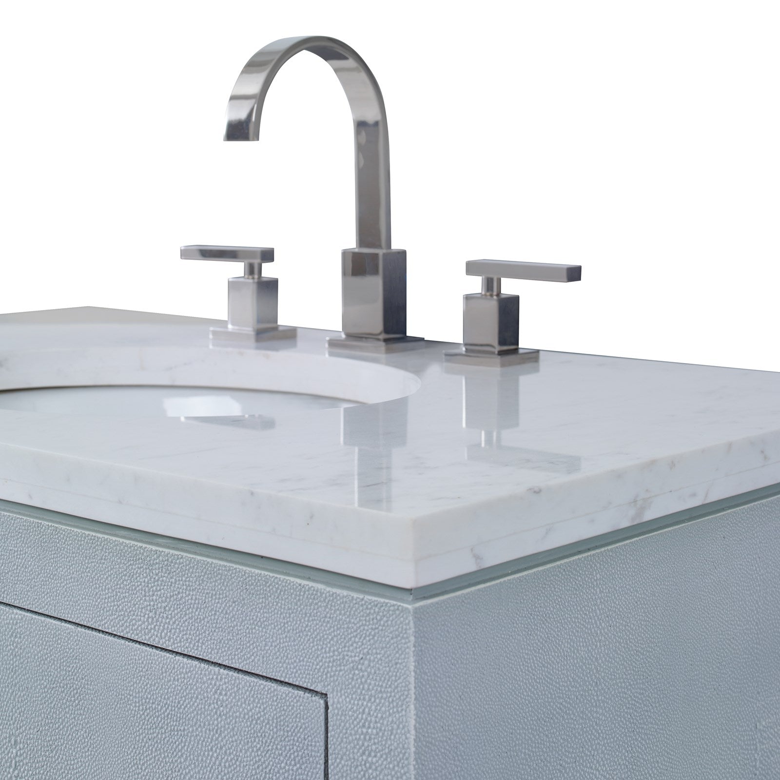 Ambella Shagreen Sink Chest - Polar Blue