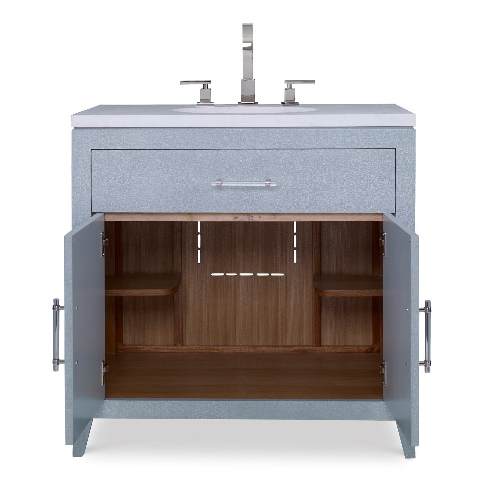 Ambella Shagreen Sink Chest - Polar Blue