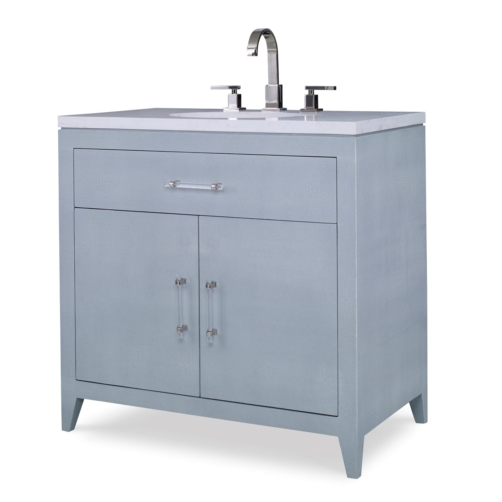 Ambella Shagreen Sink Chest - Polar Blue