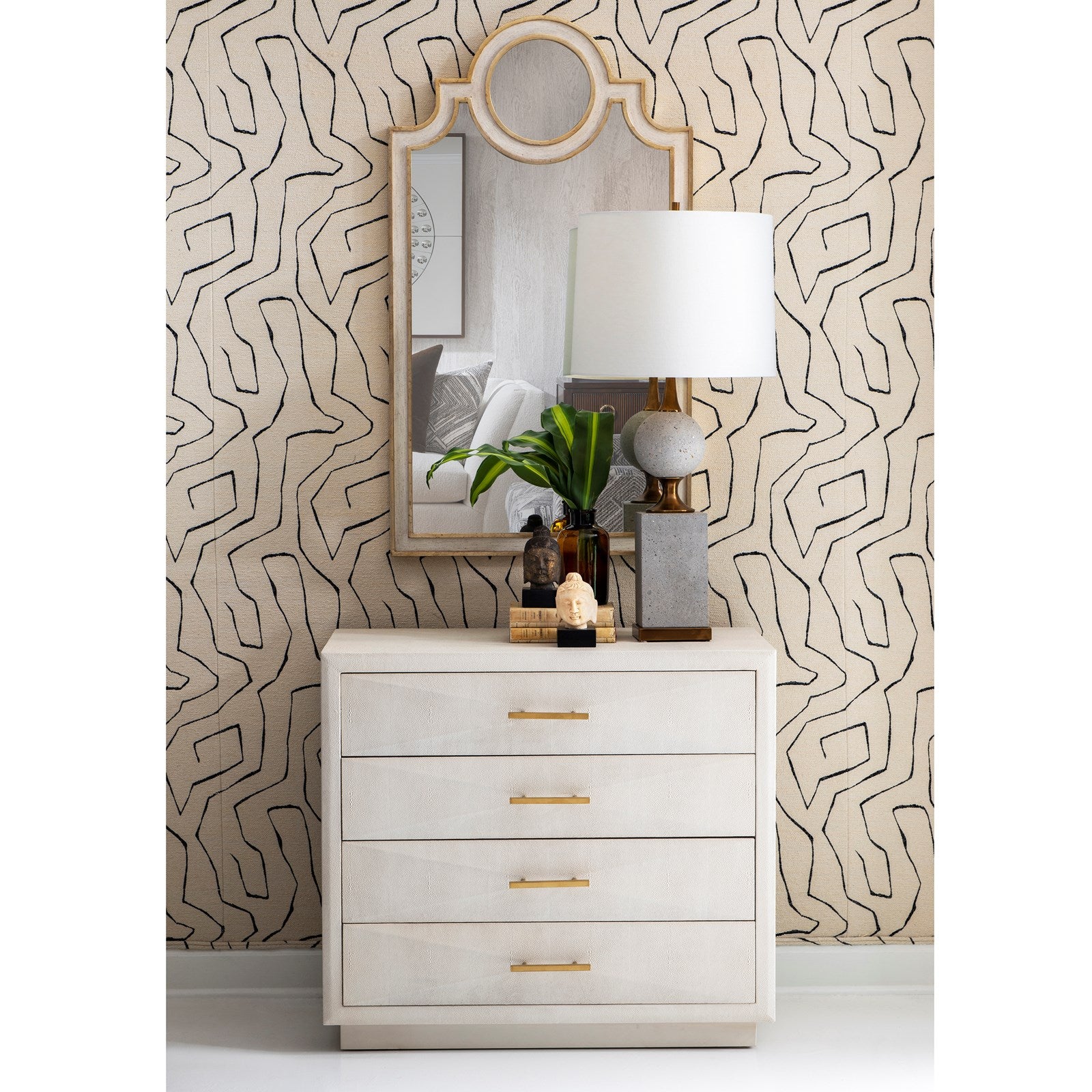 Ambella Shagreen Pyramid Chest - Linen