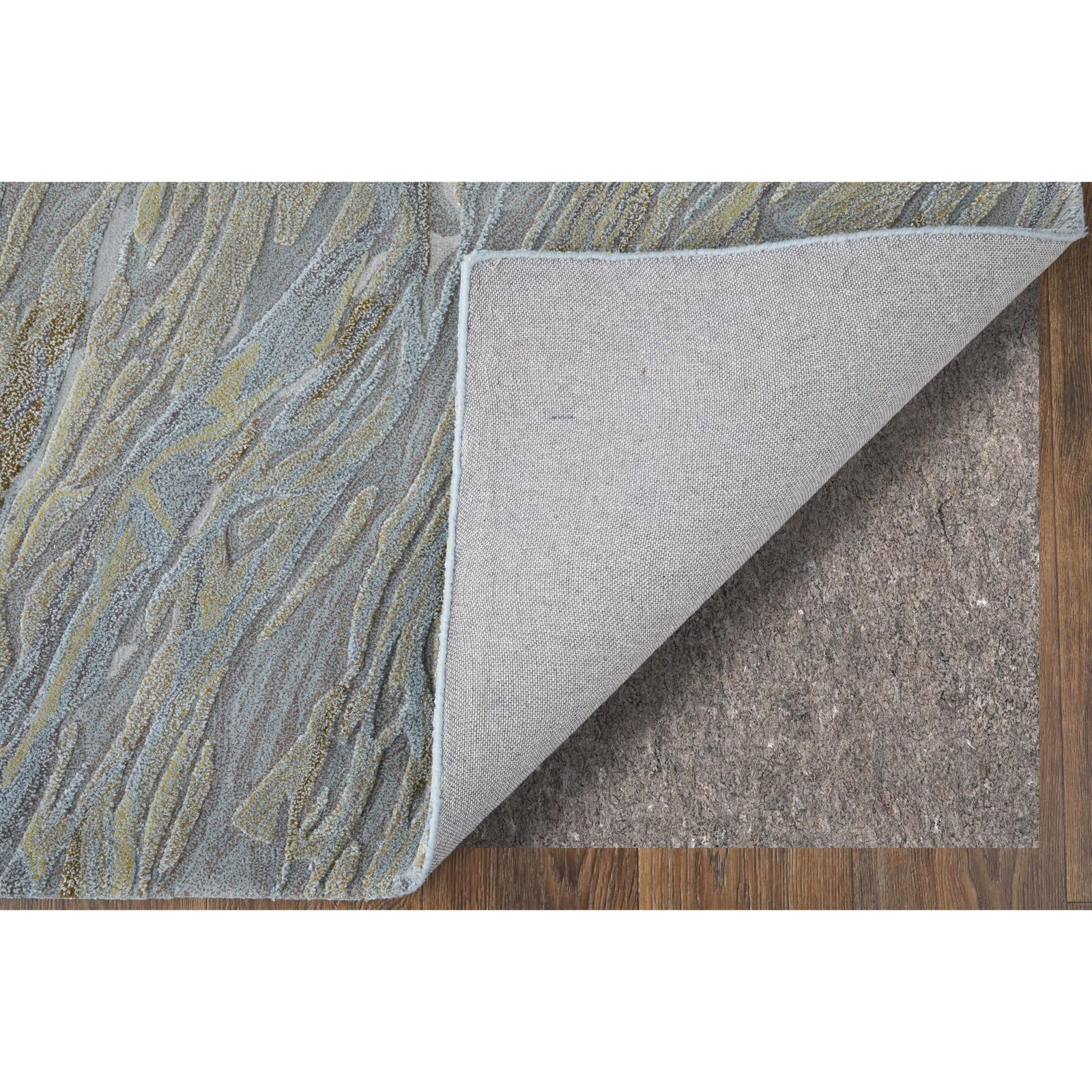 Feizy Kawai 8982F Modern Abstract Rug in Blue/Green/Gray