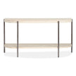 Magnussen Home Jennings Edgecomb Grey And Weathered Antique Nickel Demilune Sofa Table