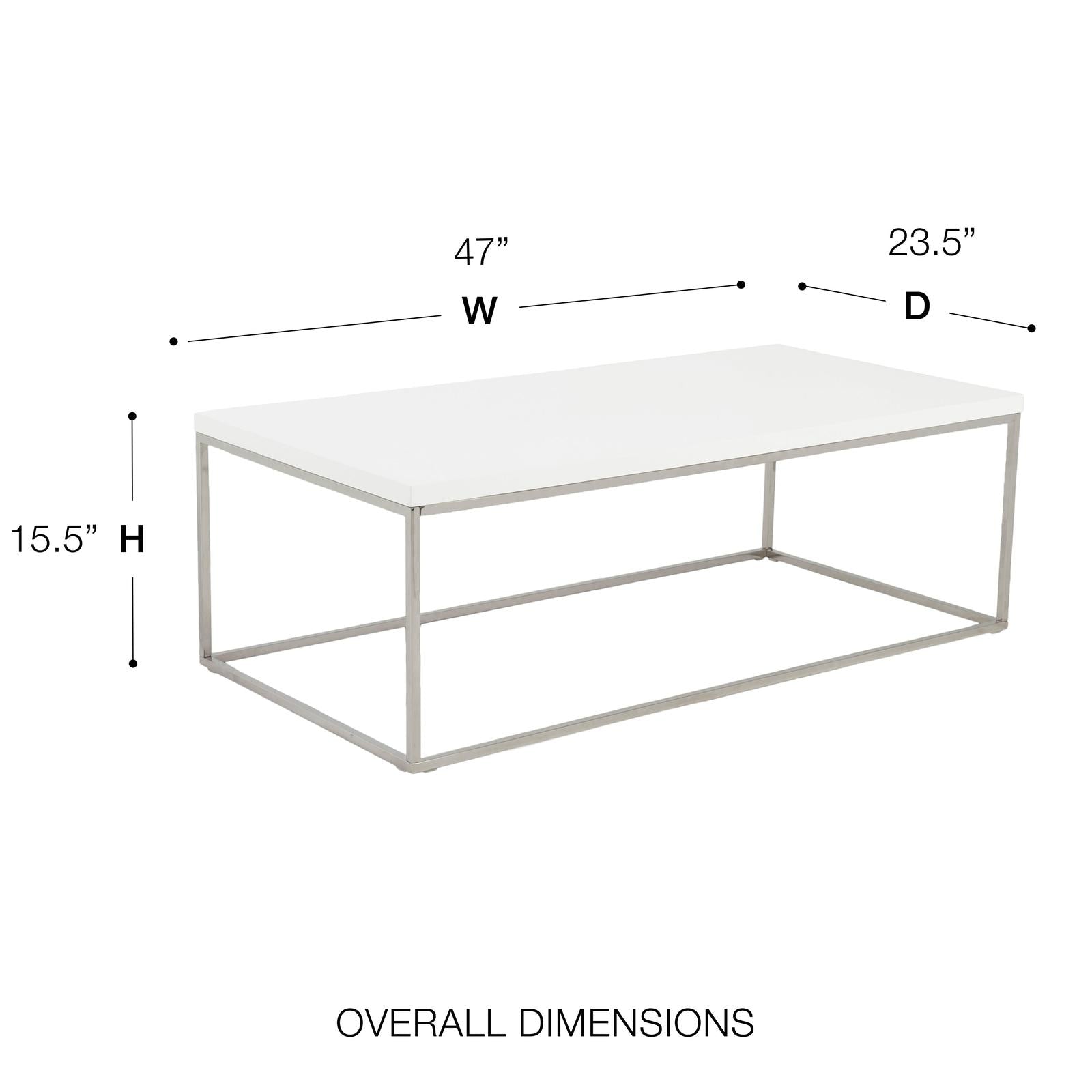 Euro Style Teresa Rectangular Coffee Table