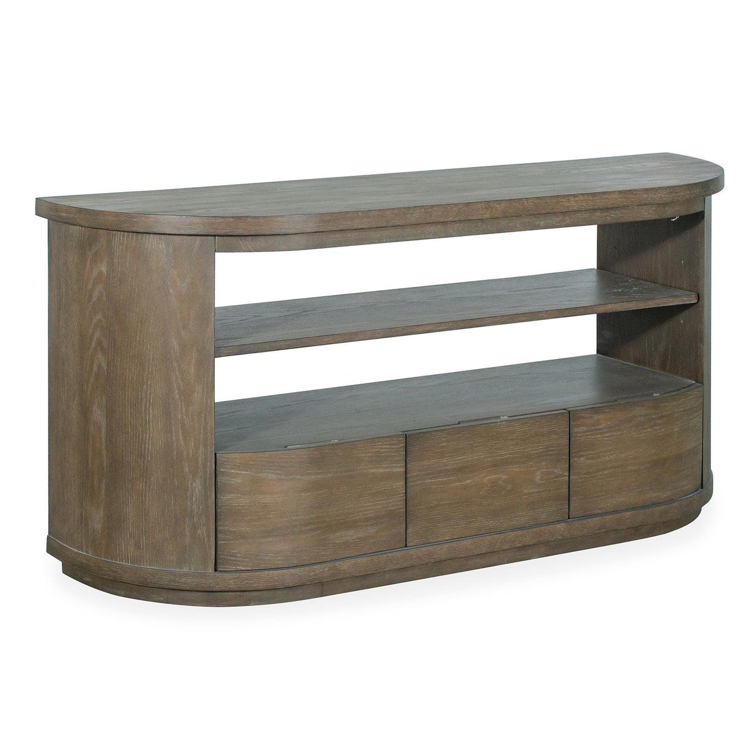 Magnussen Home Bosley Lt. Brown Porpoise Demilune Console
