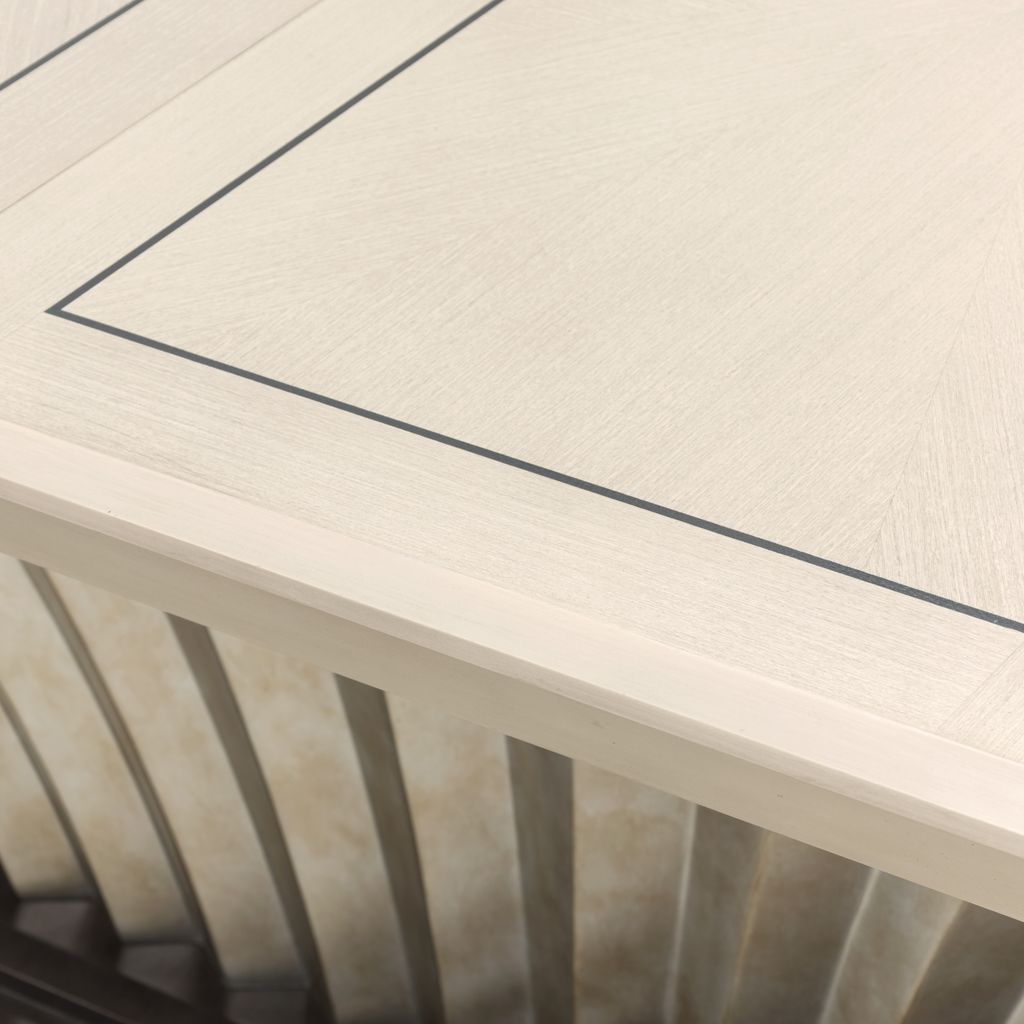 Michael Amini Fantosini Pedestal Dining Table - Silver Mist
