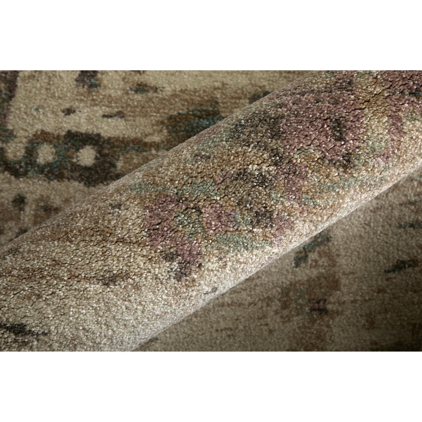 Feizy Eden 39QRF Modern Abstract Rug in Ivory/Blue/Purple