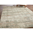 Feizy Eden 39QWF Modern Abstract Rug in Ivory/Gray/Green