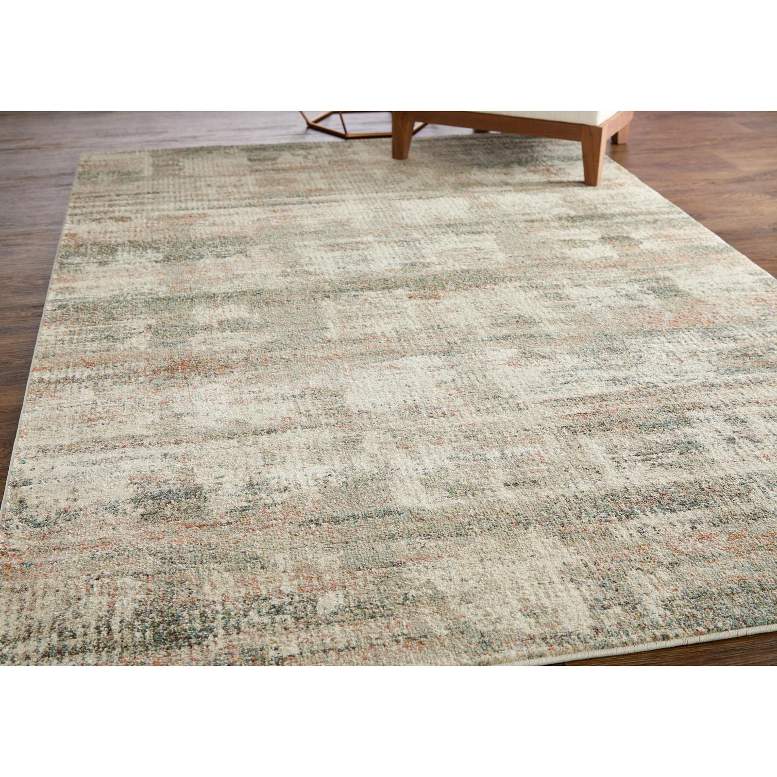 Feizy Eden 39QWF Modern Abstract Rug in Ivory/Gray/Green