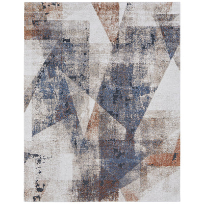 Feizy Gilmore 39MKF Modern Color Block in Blue/Ivory/Taupe