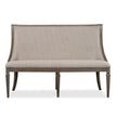 Magnussen Home Lancaster Dovetail Grey Upholstered Bench With Back