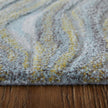 Feizy Kawai 8982F Modern Abstract Rug in Blue/Green/Gray