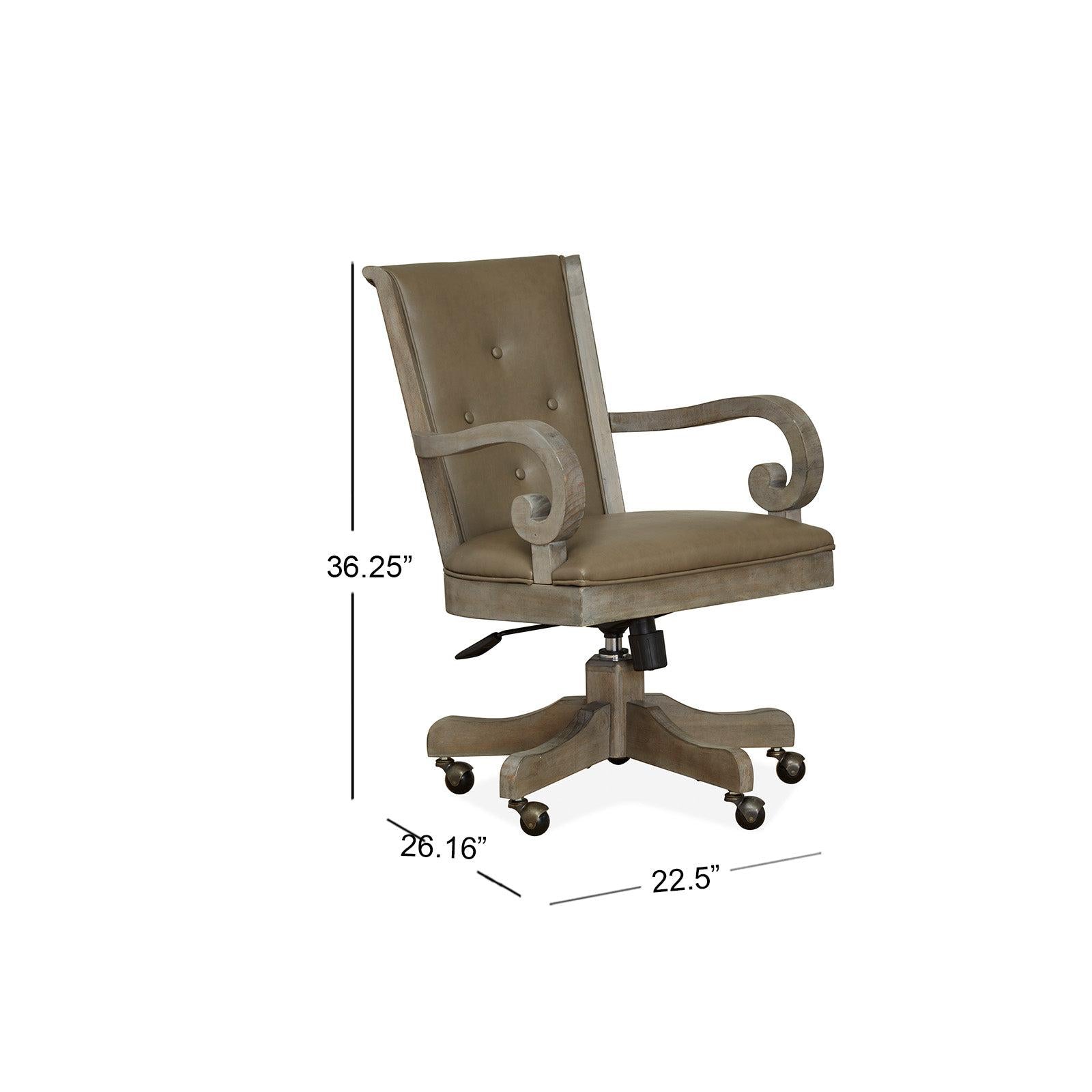 Magnussen Home Tinley Park Dove Tail Grey Fully Upholstered Swivel Chair
