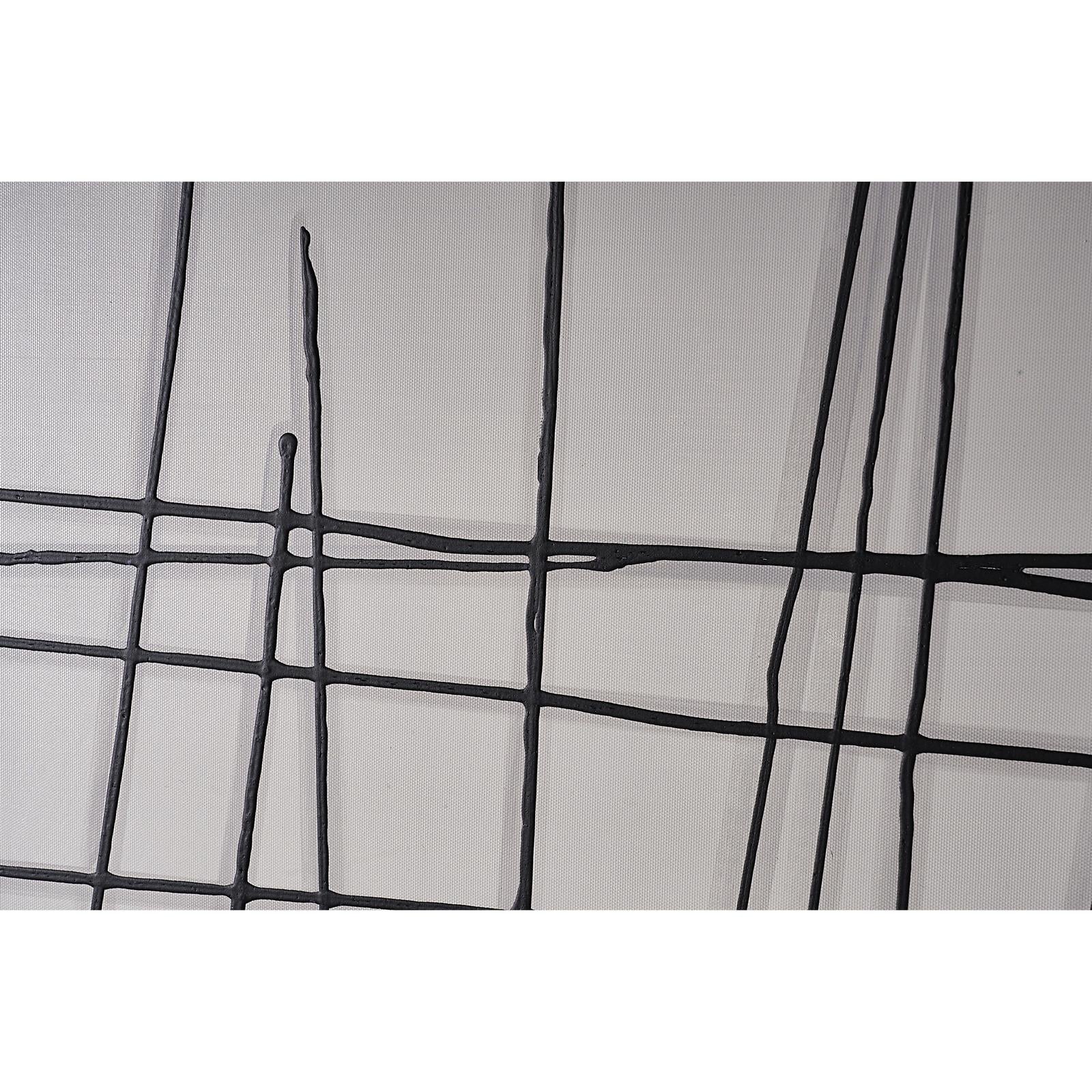 Sunpan Crosshatch Black Floater Frame- Set of 2