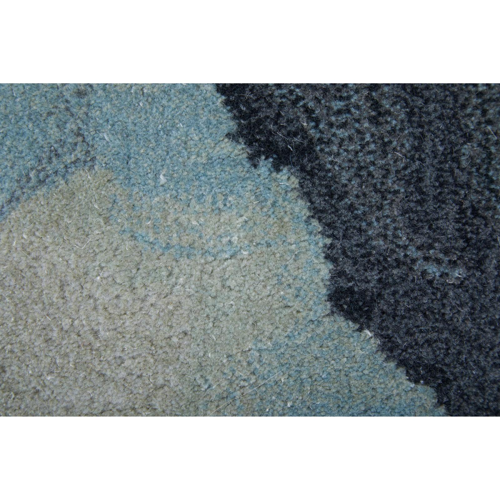Feizy Kawai 8986F Modern Abstract Rug in Green/Blue/Ivory