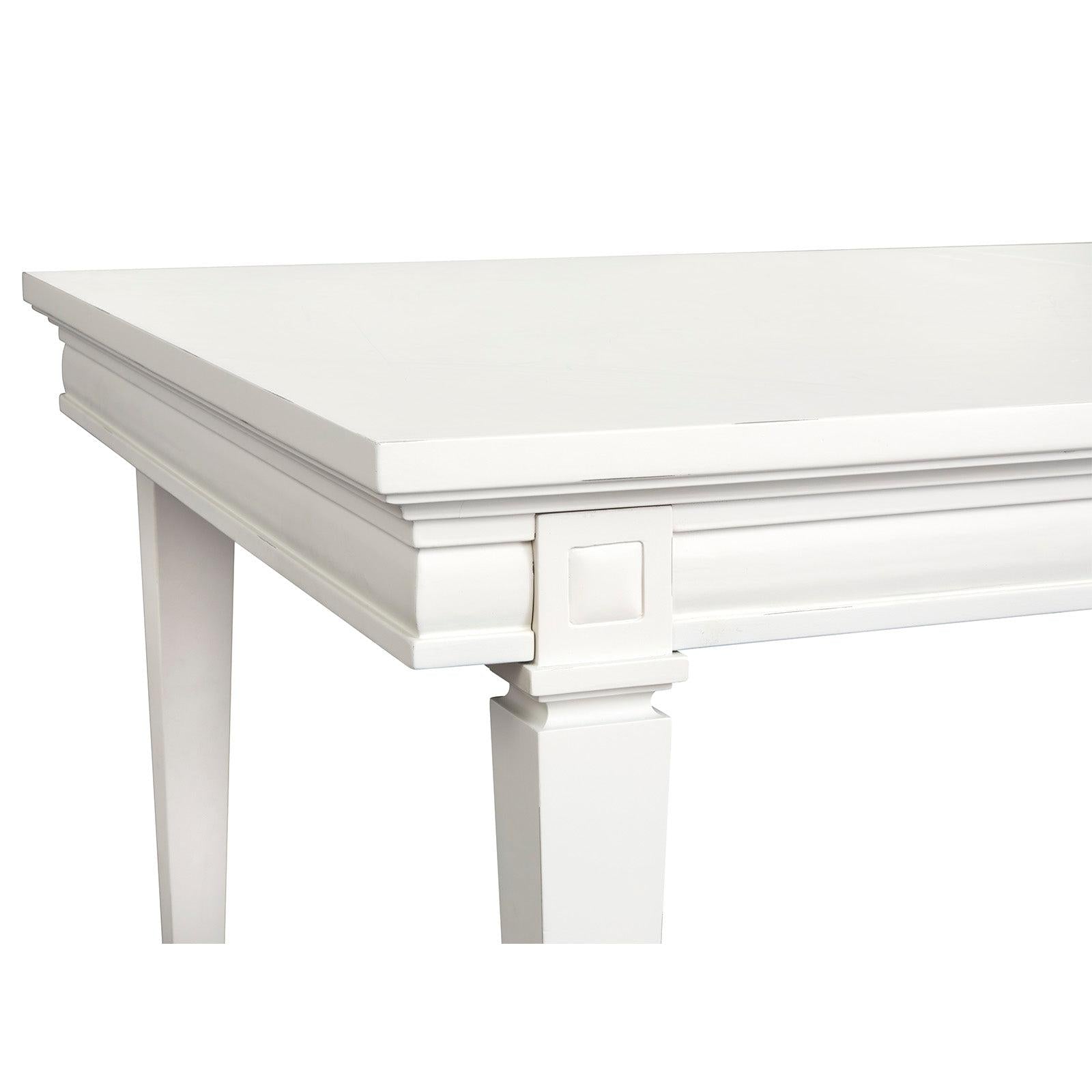 Magnussen Home Willowbrook Egg Shell White Extendable Rectangular Dining Table