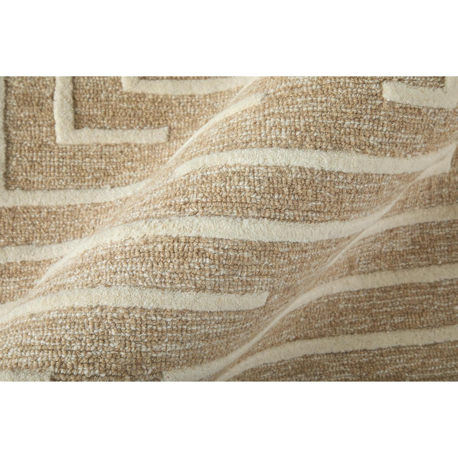 Feizy Fenner T8003 Transitional Geometric, Taupe/Ivory, Rug