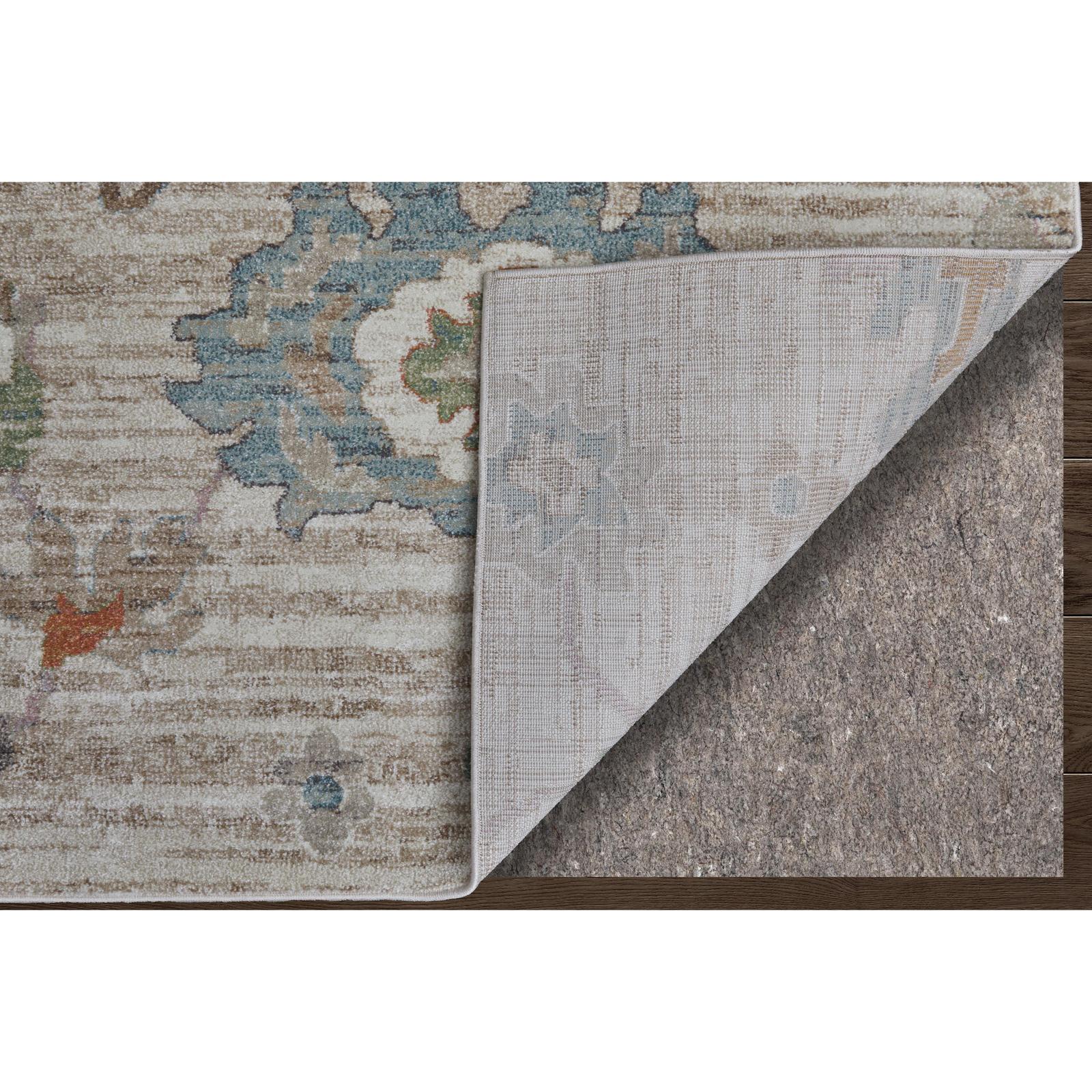 Feizy Dartmouth 39QKF Transitional Abstract Rug in Tan/Brown/Blue
