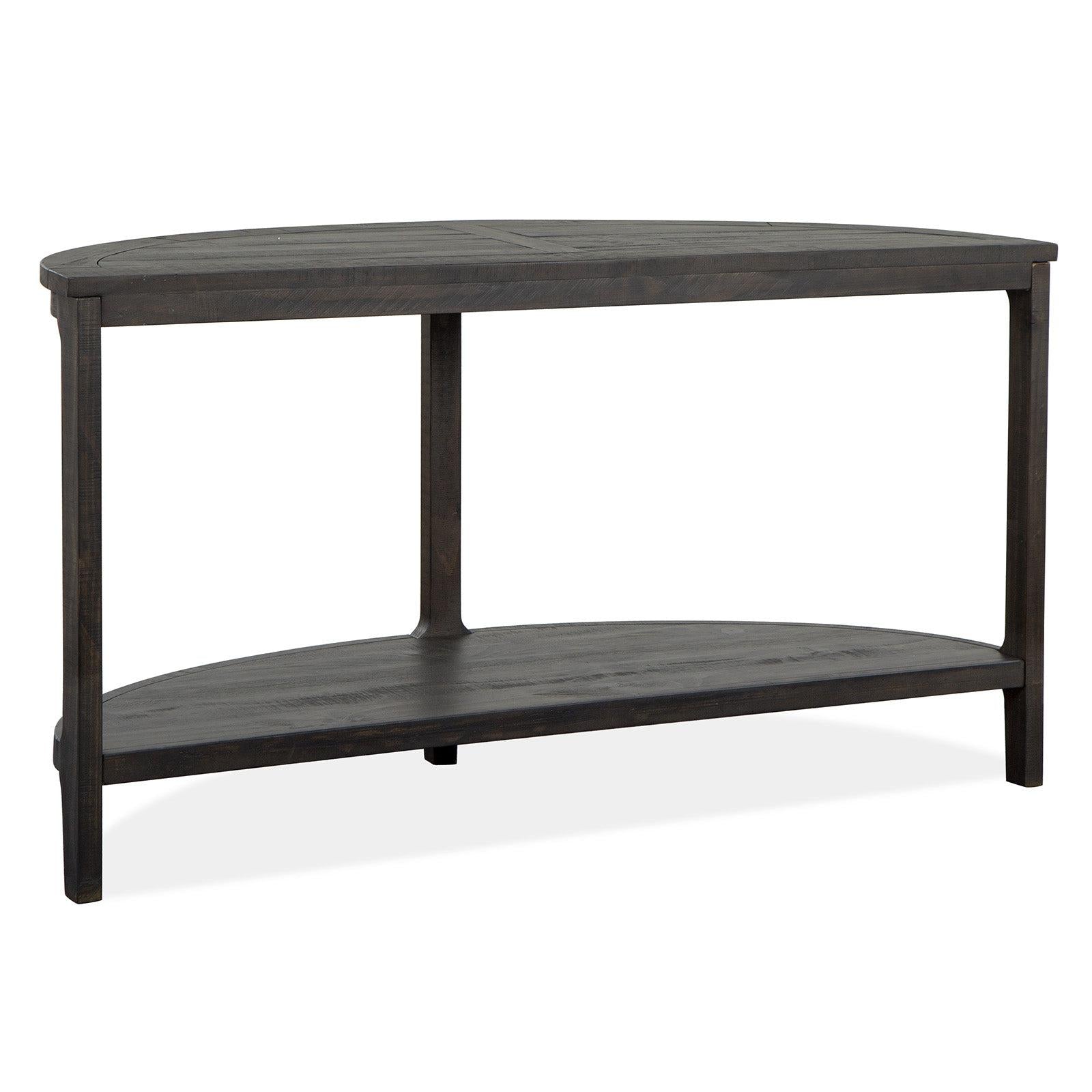 Magnussen Home Boswell Peppercorn Demilune Sofa Table