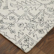 Feizy Belfort 8778F Transitional Medallion Rug in White/Gray