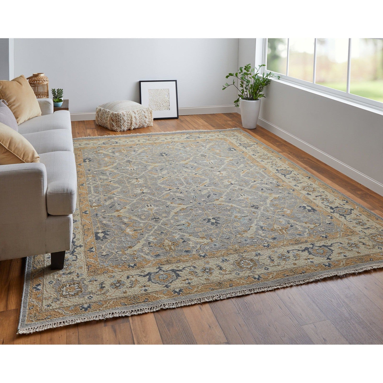 Feizy Corbitt 0611F Traditional Oriental in Gray/Gold