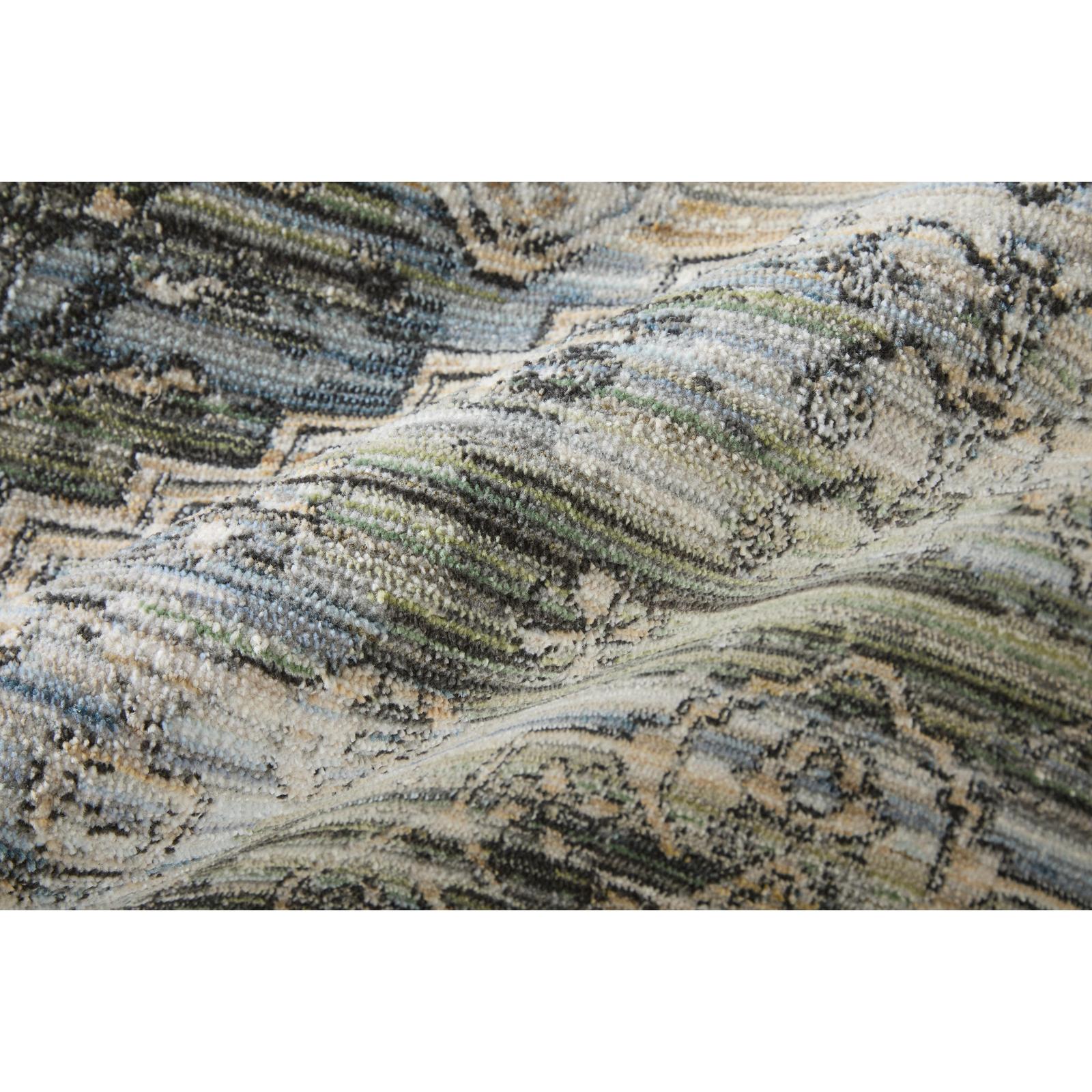 Feizy Augustine 39TWF Traditional Medallion, Green/Ivory/Black, Rug