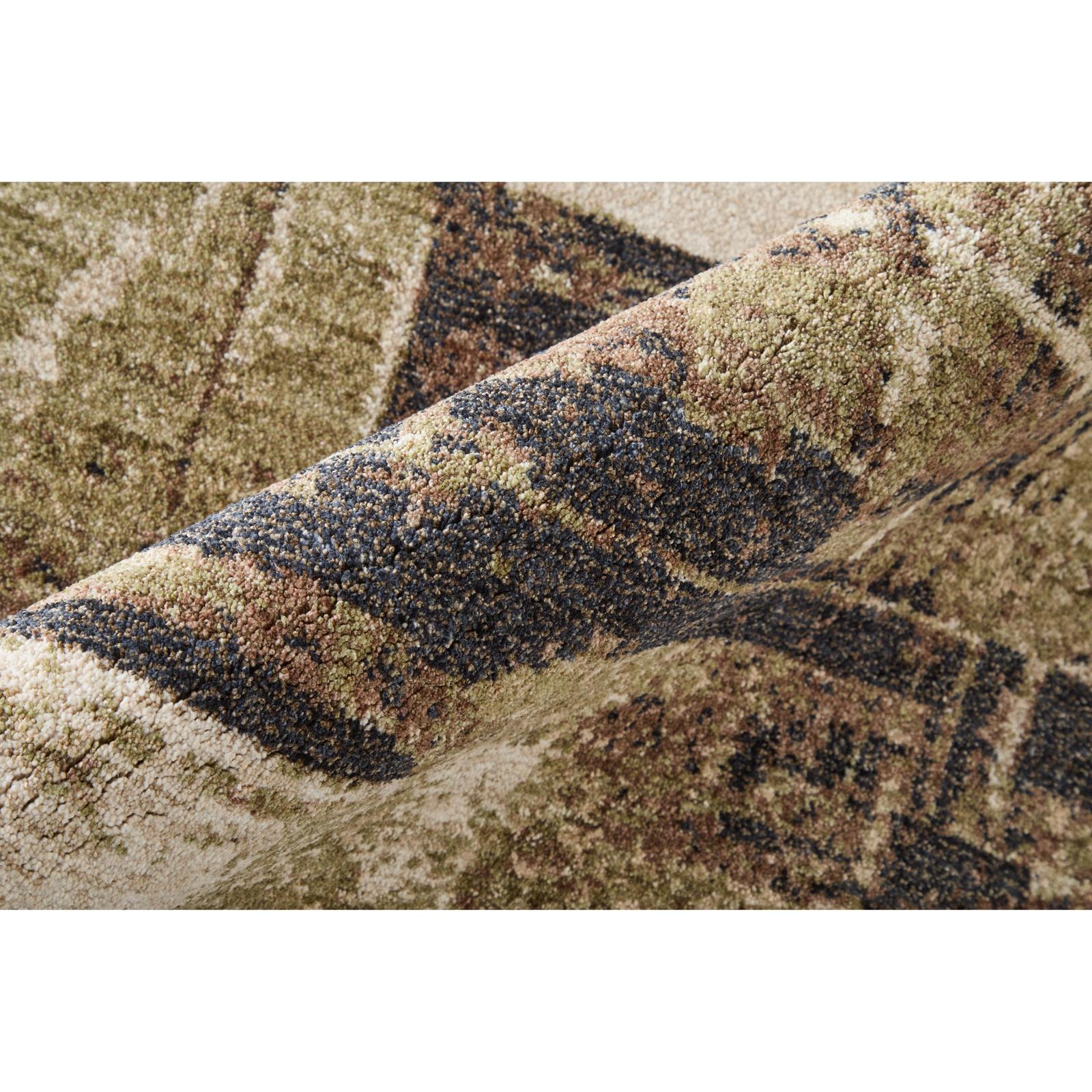 Feizy Pearson 39STF Modern Abstract, Ivory/Green/Brown, Rug